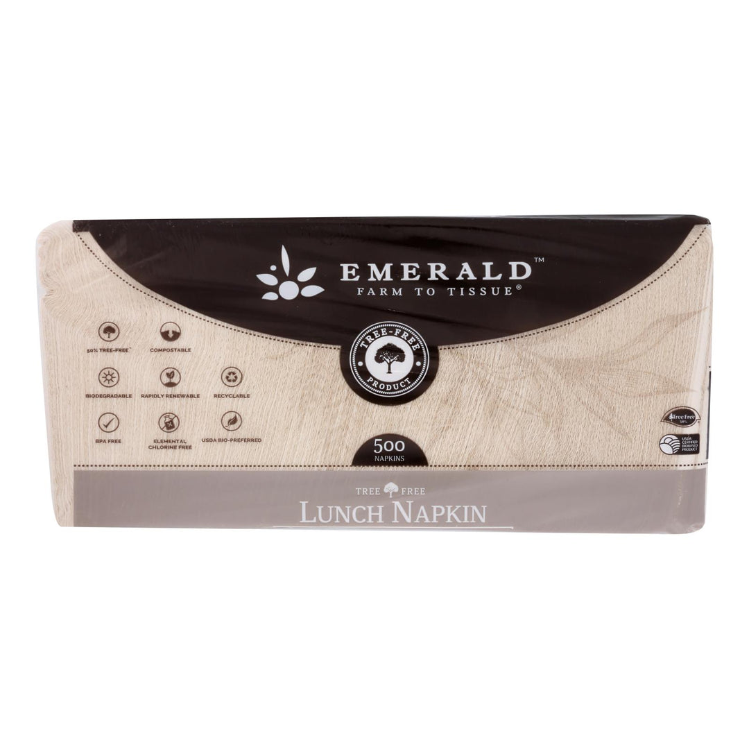 Emerald Brand - Napkins Lunch 500 Ct - Cs Of 12-500 Ct - Maras Green